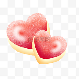 草莓味糖果图片_心形水果糖果