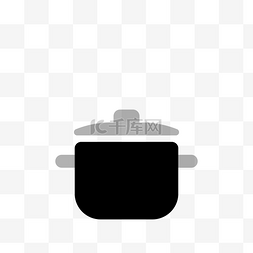 图标厨具图片_黑色的锅子免抠图