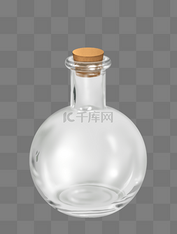 圆形透明瓶子