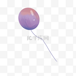 紫色圆弧创意气球元素
