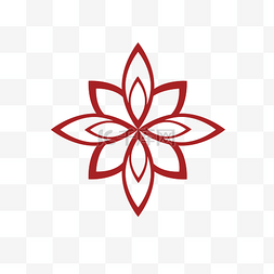 对称花图案图片_中国传统剪纸花