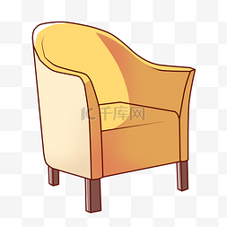 软包素材图片_黄色的软包椅子