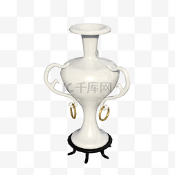 古典陶瓷白色花瓶