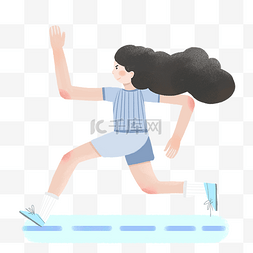 女奔跑图片_五四青年节奔跑的女青年