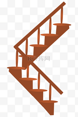 爬楼梯女图片_上下楼阶梯楼梯插画