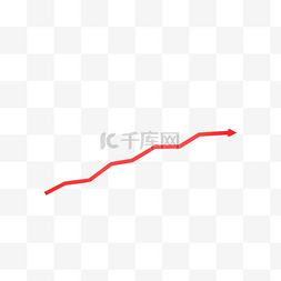 数据分析趋势图图片_红色的箭头号免抠图