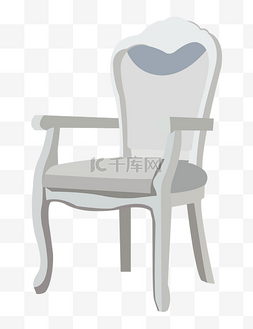 白色椅子卡通插画