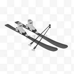 滑雪馆里滑雪图片_冬季滑雪设备滑雪板