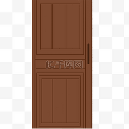 屋里褐色的门
