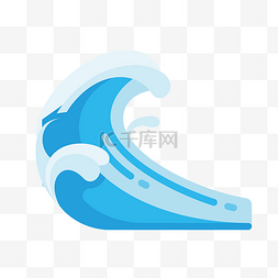 大海上的货船图片_蓝色大海浪花插画