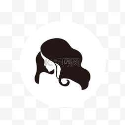 女性的头发图片_女性的头发和脸的轮廓形状图标