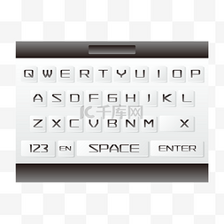 智能手机字母键盘