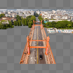 巴黎航拍图片_铁索大桥桥梁