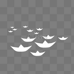 小纸船的梦图片_白色折纸船