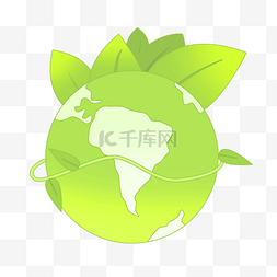 环保地球叶子图片_绿色环保地球