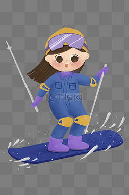 滑雪图片_冬季儿童滑雪