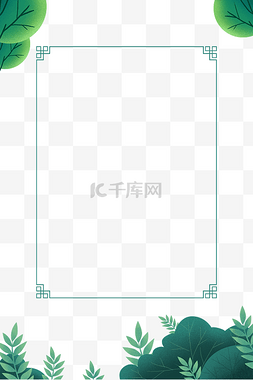 海报边框图片_春夏植物海报边框夏天