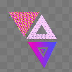 漂浮炫彩渐变漂浮图片_几何三角形渐变炫彩