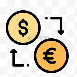 彩色金融icon图片_皮肤红色的金币符号