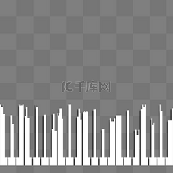 创意剪纸风格钢琴键