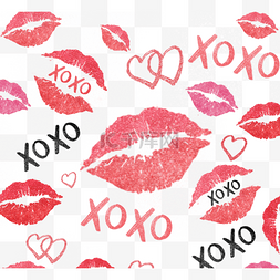 红唇口红图片_浪漫的爱情红红的嘴唇亲吻xoxo