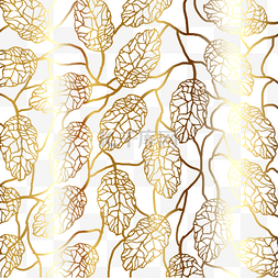 金属叶子素材图片_金色叶子花纹底纹