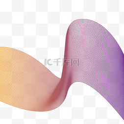 抽象几何简约图片_波浪线条紫色炫彩