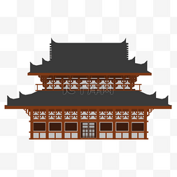 日本传统建筑图片_木头日本传统风格寺庙建筑
