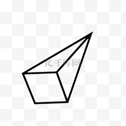 几何图正方形图片_正方形椎形免抠图