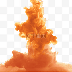 粒子扩散图片_橙色抽象悬浮扩散烟雾