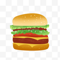 牛肉干素描图片_牛肉汉堡