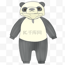 熊猫形状婴儿衣服