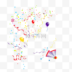 节日装饰气球图片_矢量节日庆祝撒花彩球