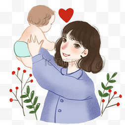 孕妇婴儿图片_母亲节温馨妈妈抱宝宝