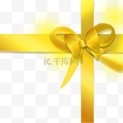礼物金色丝带图片_金色包装丝带花