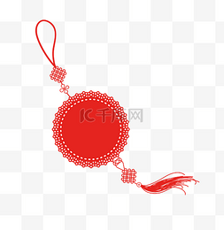 新年红色中国结图片_矢量红色中国结