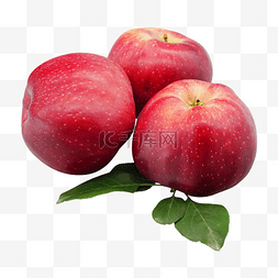 三个红色水果苹果