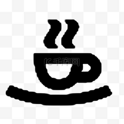 黑色创意咖啡杯子元素