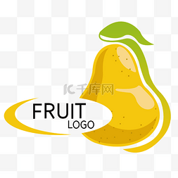 水果店铺图片_黄色梨子水果LOGO