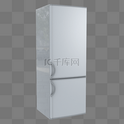 白色立体冰箱元素