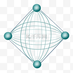 几何简约矢量图片_线条变形科技感图形