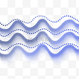 线状图片_蓝色紫色渐变波浪点状线状