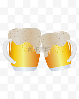 干杯啤酒图片_俩杯啤酒碰杯