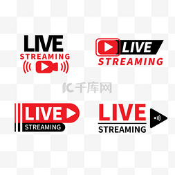 直播标志图片_live streaming播放框标志