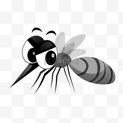 灰色蚊子图片_灰色拟人蚊子昆虫