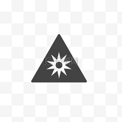 黑白三角形八角星图标