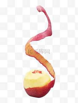 削皮的水果图片_削皮的红苹果