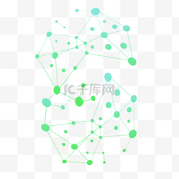 几何图片_绿色电线几何不规则渐变背景装饰