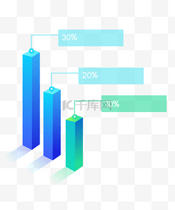 圆框百分比图片_矢量商务风柱子