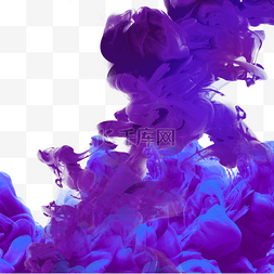 喷溅紫色图片_紫色灵动彩色烟雾